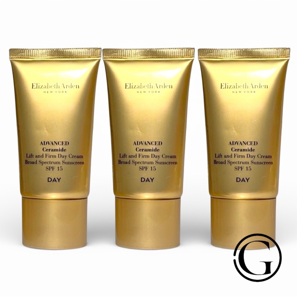 LOT OF 3, 0.5oz Elizabeth Arden Advanced Ceramide Lift And Firm Day Cream SPF15
